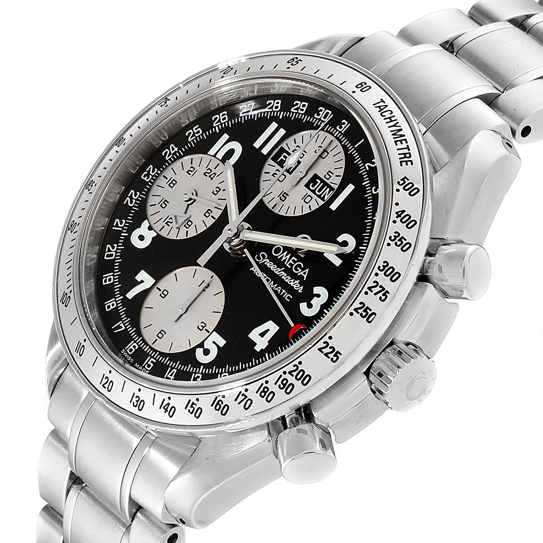 Men's Omega Speedmaster Tripple Calendar Black Arabic Dial Watch 3523.51.00