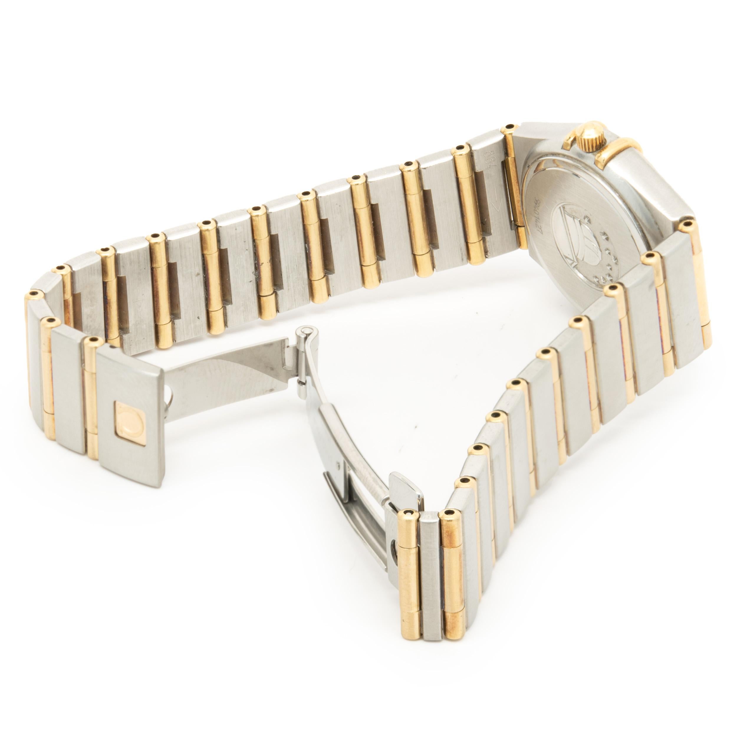 Omega-Konstellation aus Edelstahl und 18 Karat Gelbgold mit Diamanten im Zustand „Hervorragend“ in Scottsdale, AZ