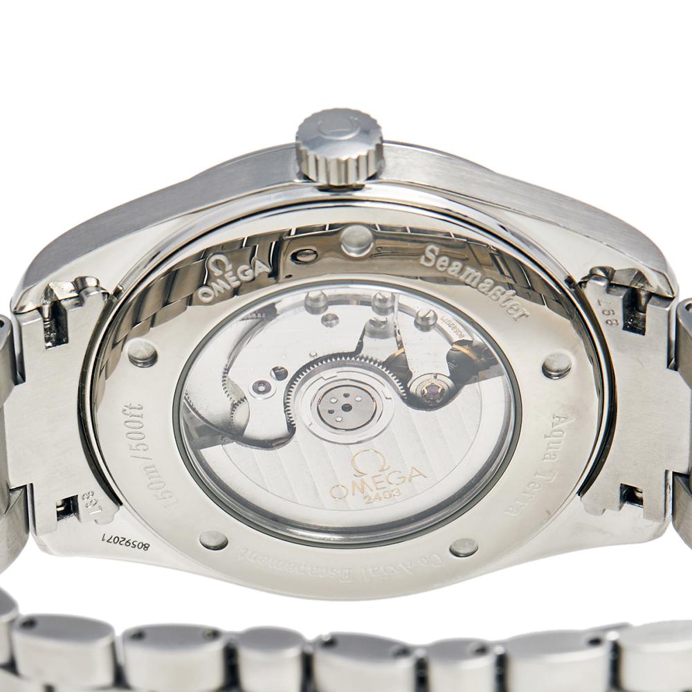 Contemporary Omega Stainless Steel Aqua Terra Railmaster 2802.52.31 Men's Wristwatch 41MM