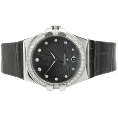 Omega Stainless Steel Constellation 35 Factory Diamond Bezel