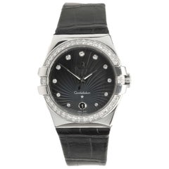 Omega Stainless Steel Constellation 35 Factory Diamond Bezel