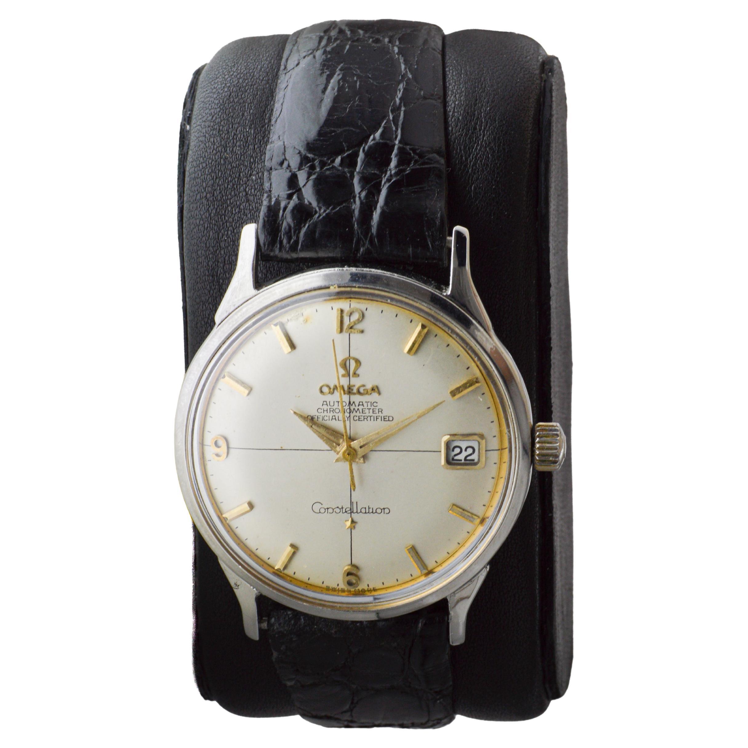 da uomo o donna Orologio Omega Constellation Automatic in acciaio inossidabile degli anni '50 circa in vendita