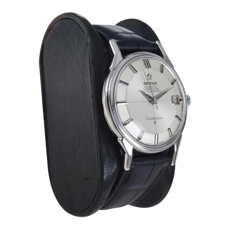 omega 34mm automatic steel 1950s constellation