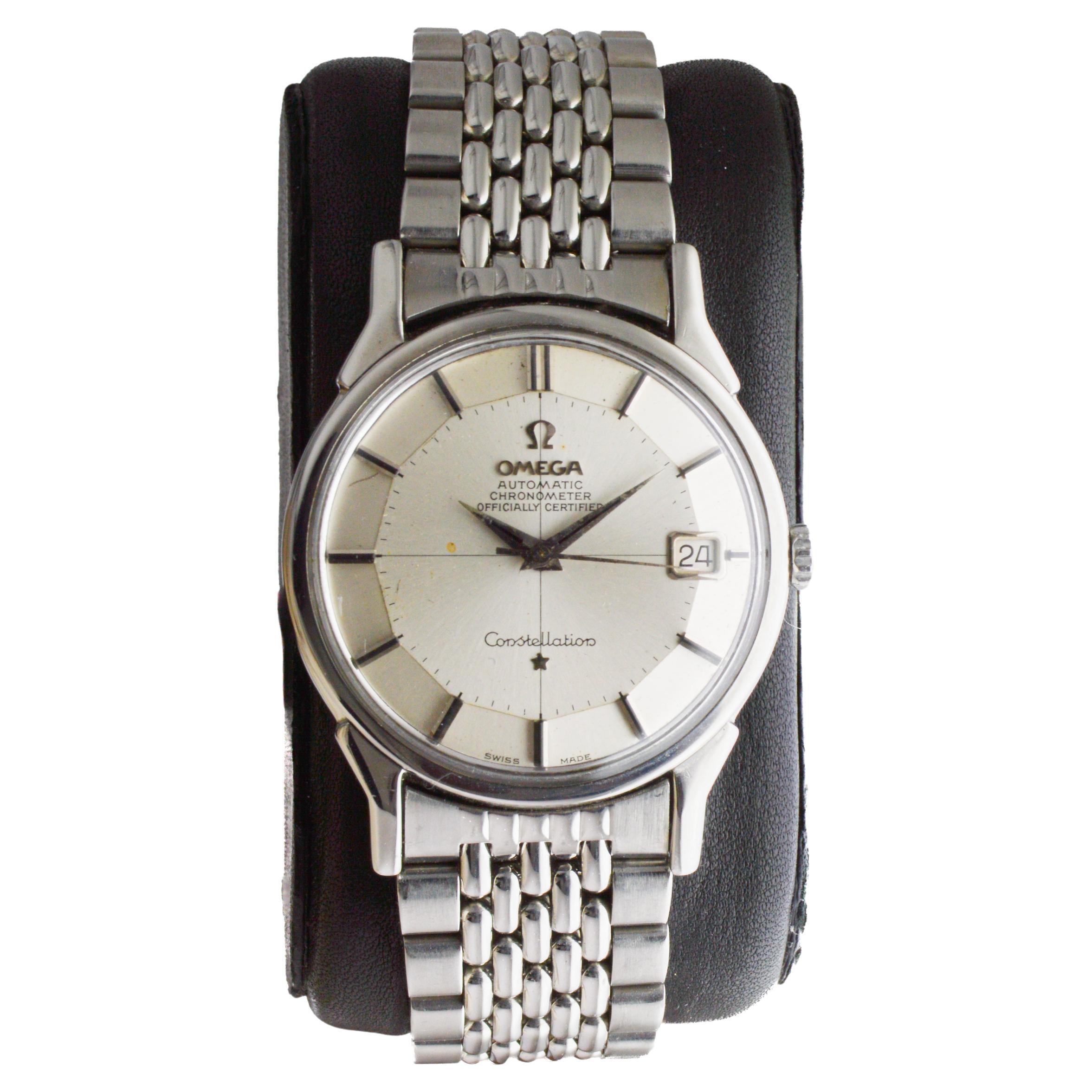 Omega Stainless Steel Constellation Original Dial Automatic Watch en vente