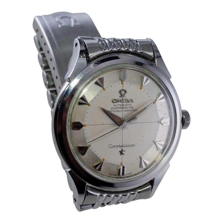 Omega Stainless Steel Constellation with Original Dial circa 50 / 60's For Sale 8