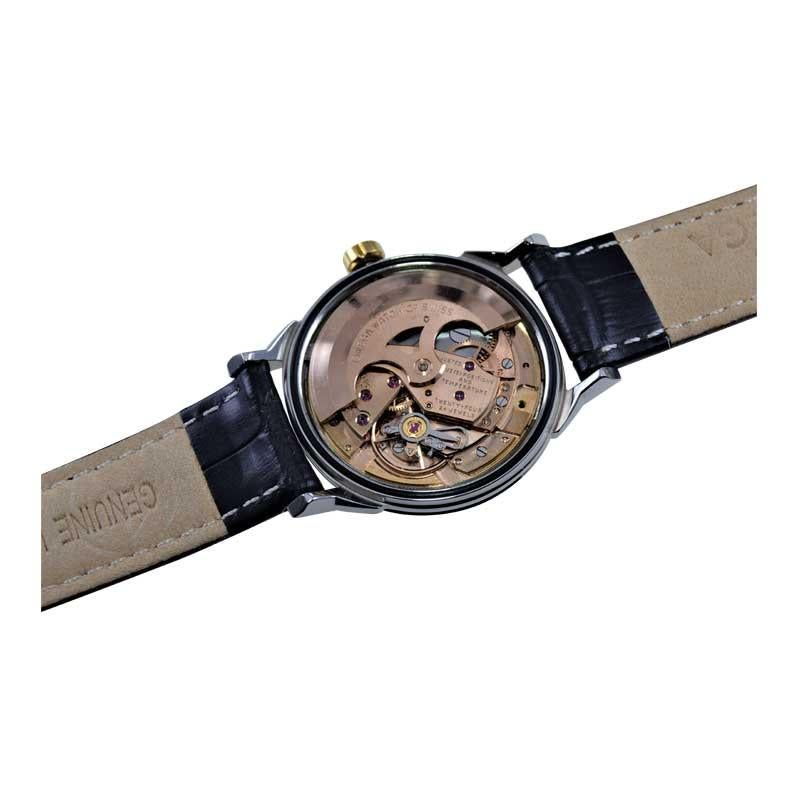 Omega Stainless Steel Constellation with Rare Original Black Gilt Dial from 1966 5