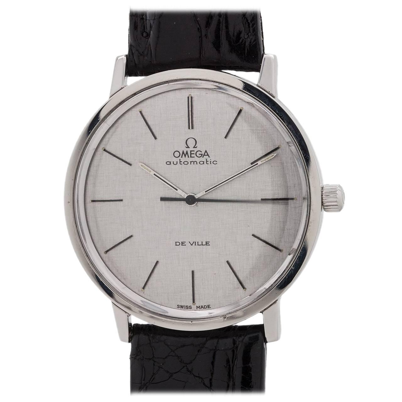 Omega Stainless Steel Deville Seamaster Self Winding Wristwatch, circa 1968