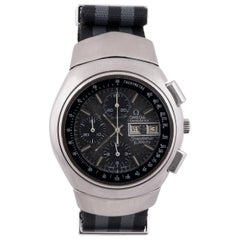 Omega Stainless Steel Lobster Chronometer Speedsonic 300 Hz Wristwatch