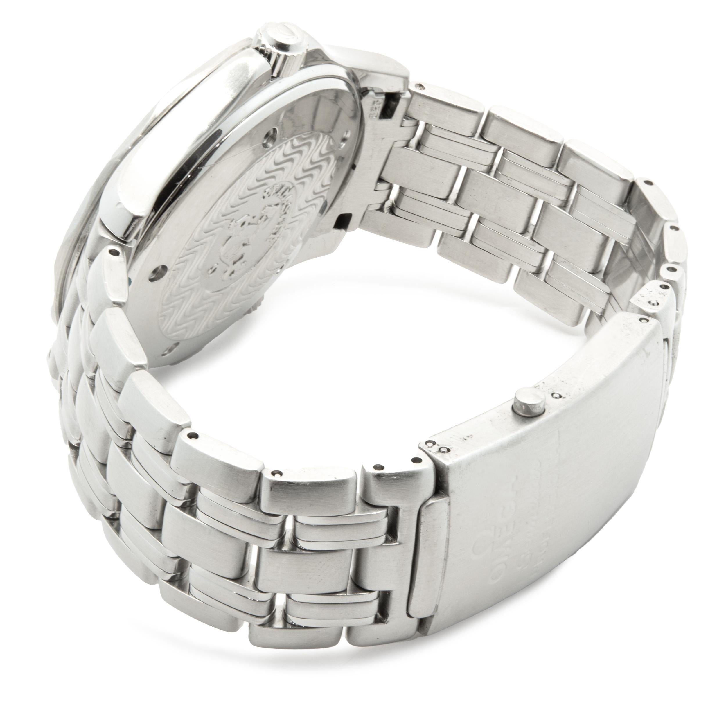 Omega Seamaster Blauer Taucher aus Edelstahl im Zustand „Hervorragend“ in Scottsdale, AZ