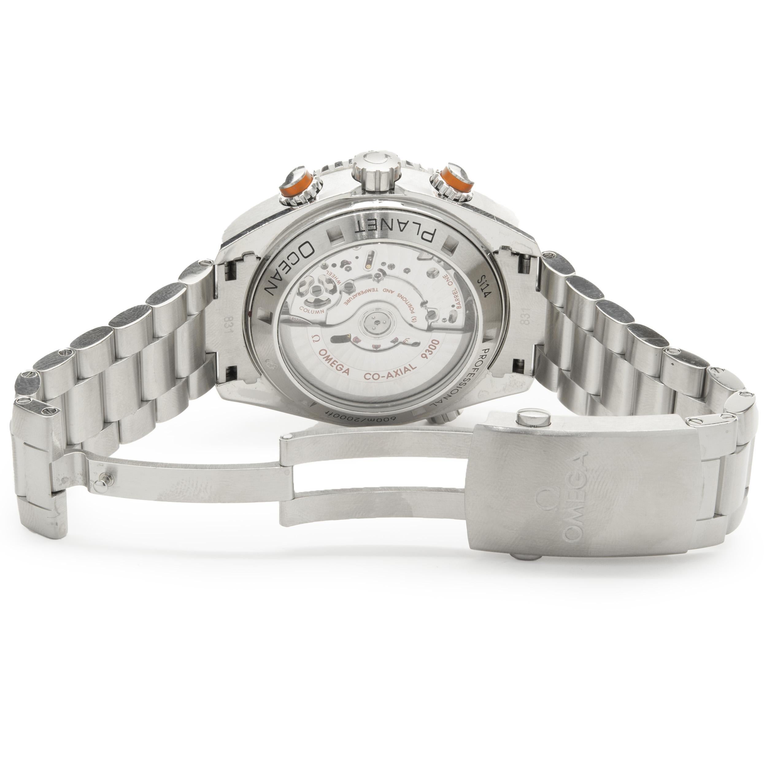 omega seamaster planet ocean orange chronograph