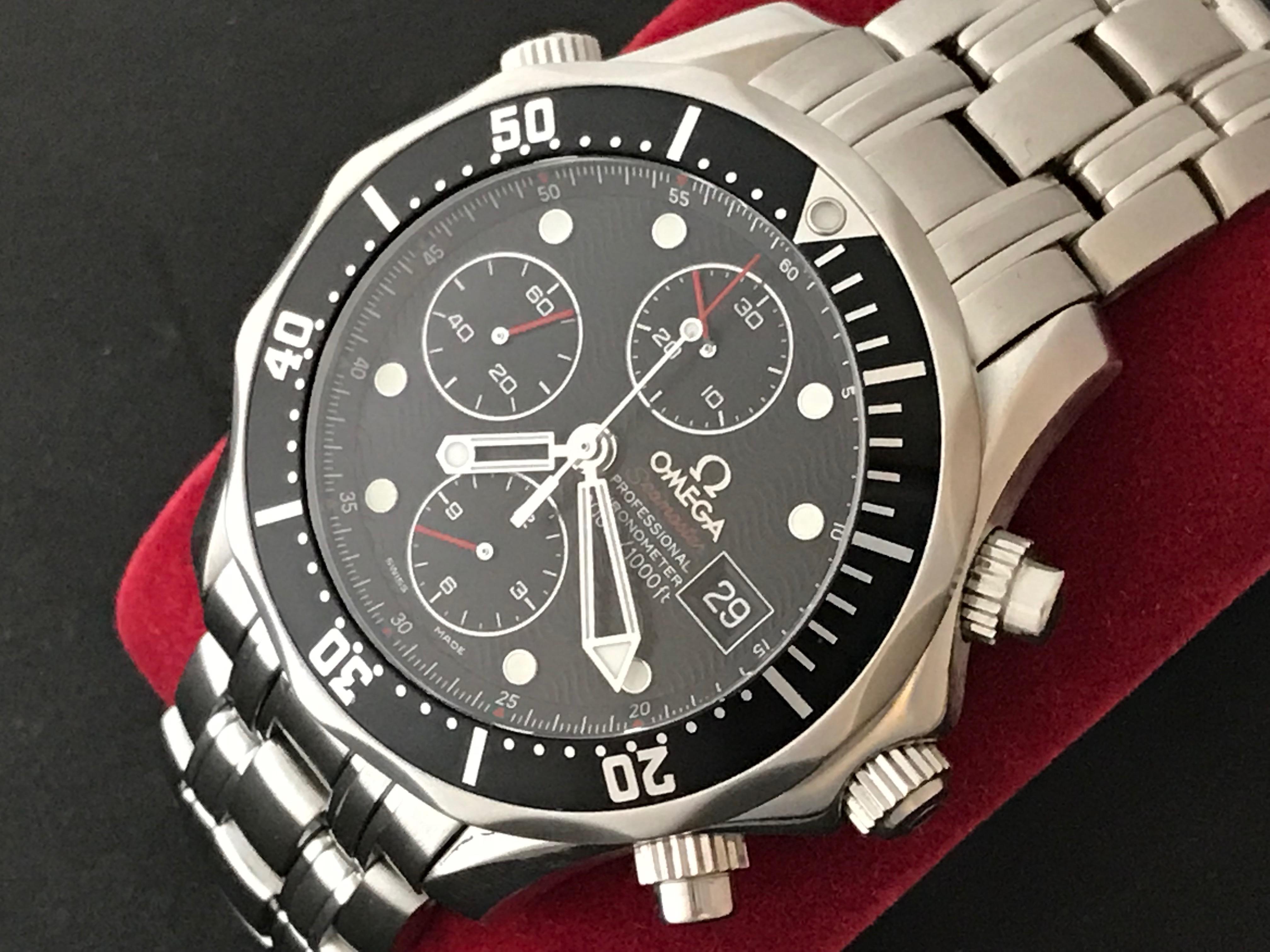 Omega Stainless Steel Seamaster Professional Chronograph Automatic Wristwatch In New Condition In Dallas, TX