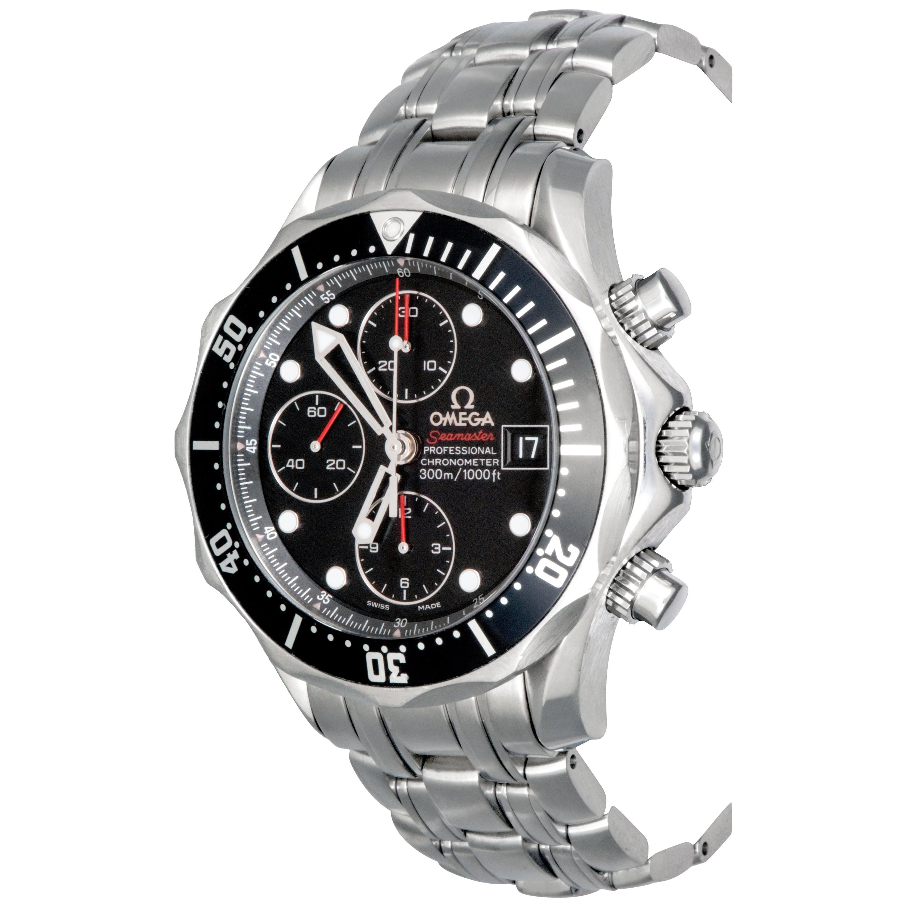 Omega Stainless Steel Seamaster Professional Chronograph Automatic Wristwatch