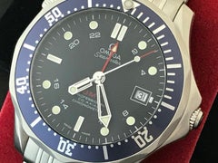 Omega Stainless Steel Seamaster Professional GMT Automatic Wristwatch