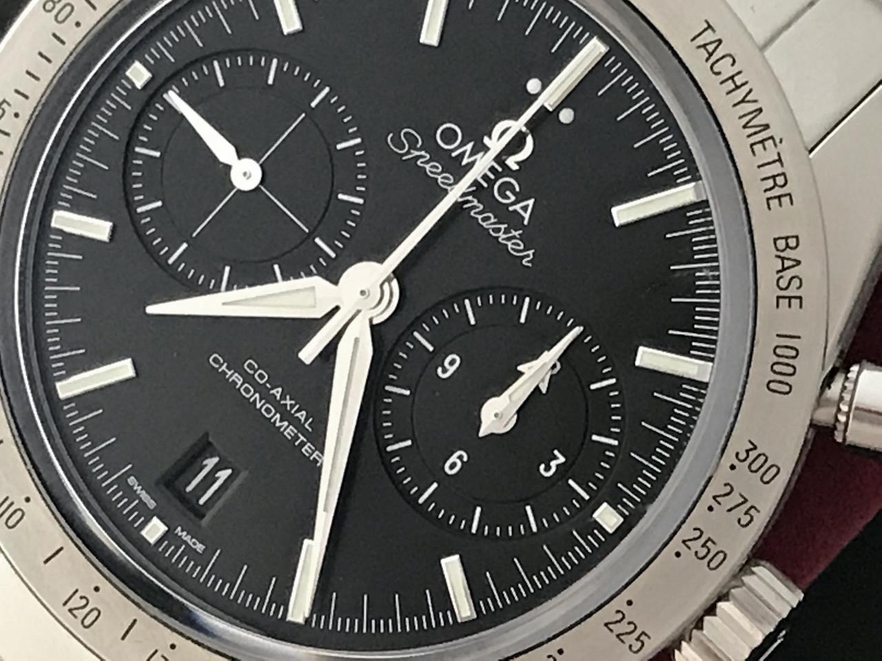 Contemporary Omega Stainless Steel Speedmaster Chronograph Co-Axial Automatic Wristwatch