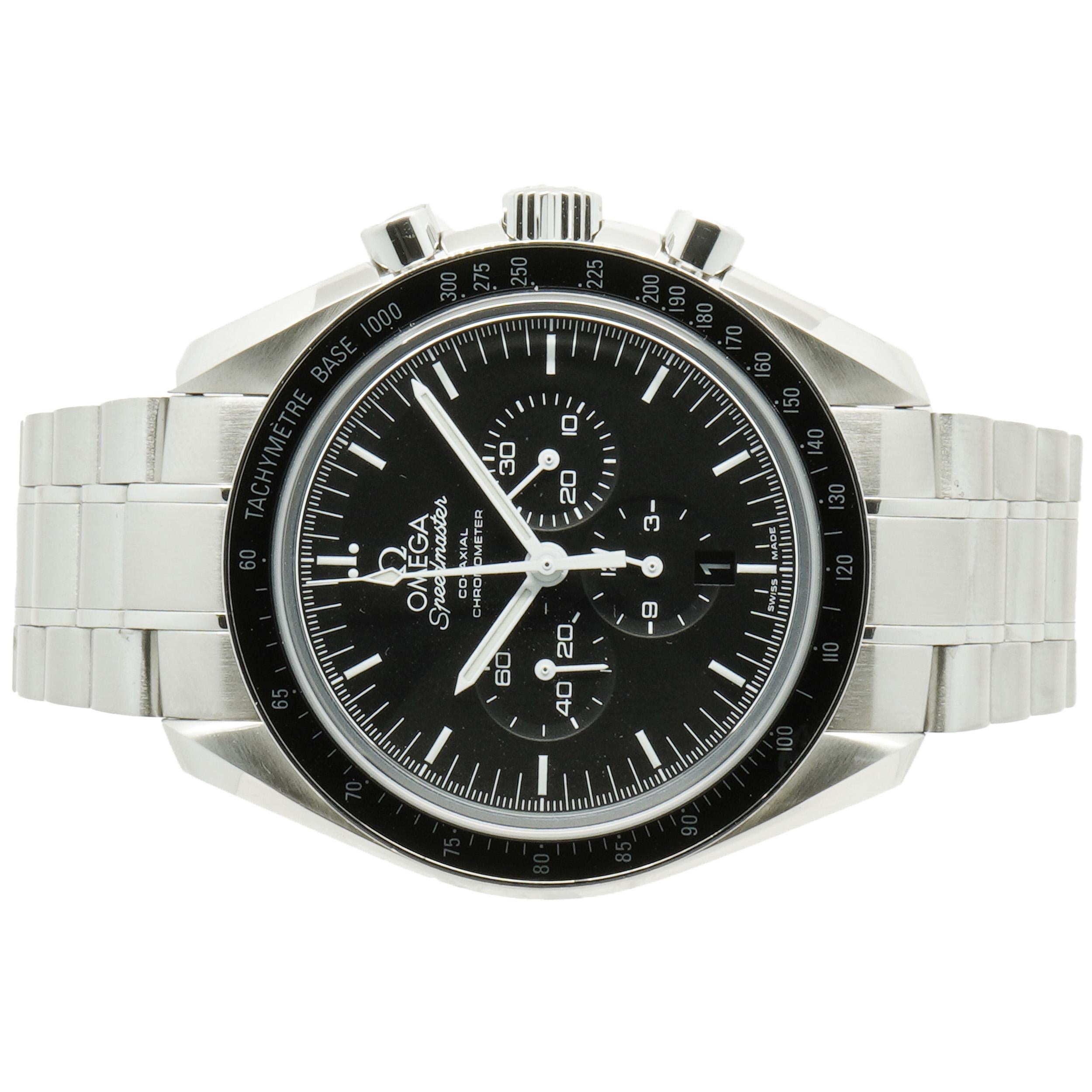 Brand: Omega
Movement: automatic, Co-axial
Function: hours, minutes, seconds, date, 30 min sub dial, 12 hour reserve, chronograph
Case: 41mm case, sapphire crystal, screw down crown, timing bezel
Band: stainless steel bracelet, deployment