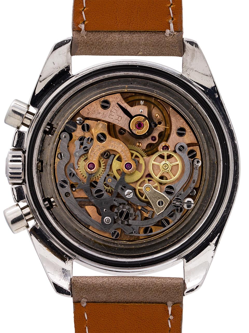 Men's Omega stainless steel Speedmaster Pre Moon Buzz Aldrin Model Wristwatch, c 1965