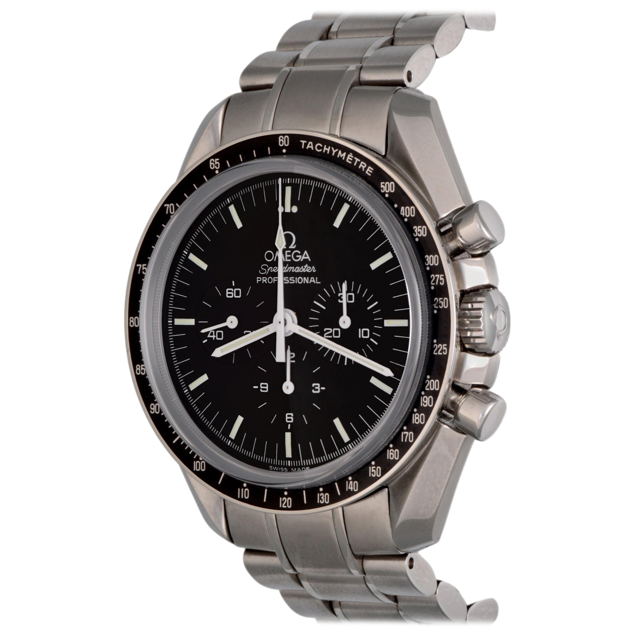 Omega Stainless Steel Speedmaster Professional Chronograph Manual Wristwatch
