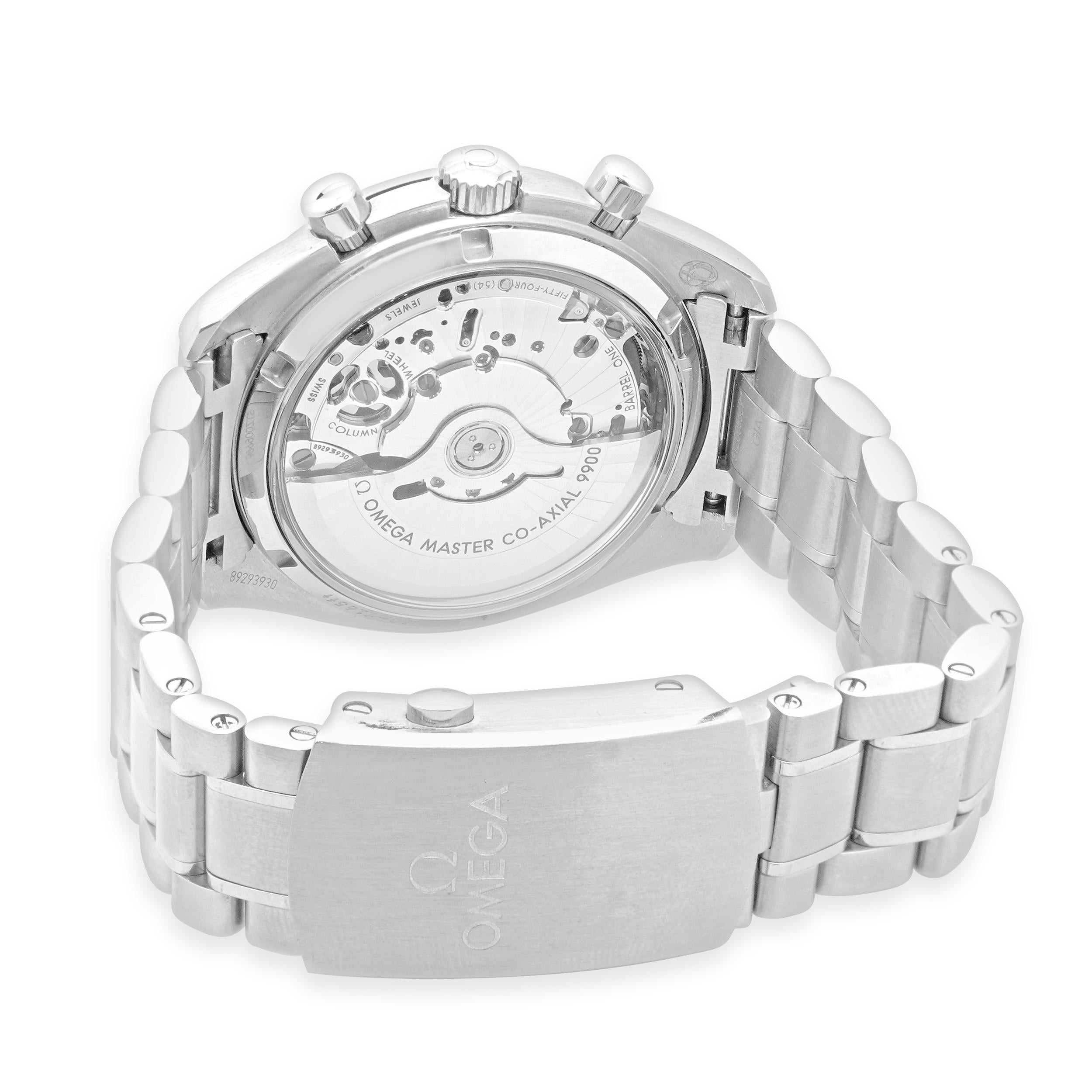 Omega Speedmaster Racing 44mm en acier inoxydable cadran blanc Excellent état - En vente à Scottsdale, AZ