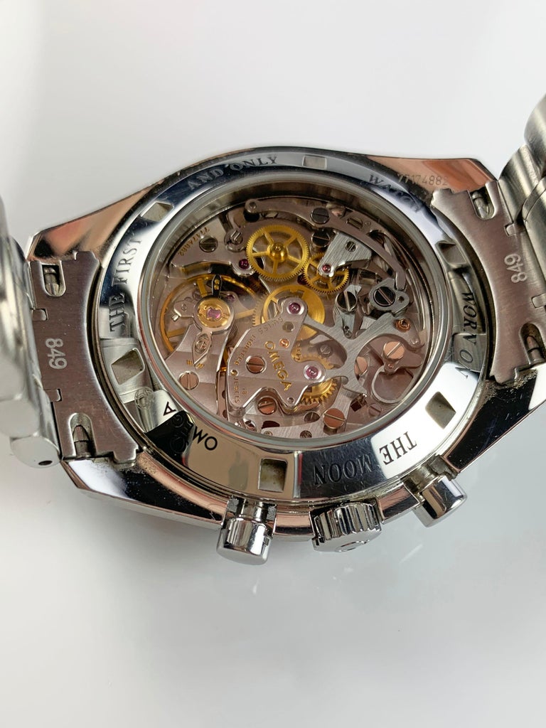 Omega Stainless Steel Speedmaster Sandwich Clear Back Manual Wind Watch at 1stDibs omega clear