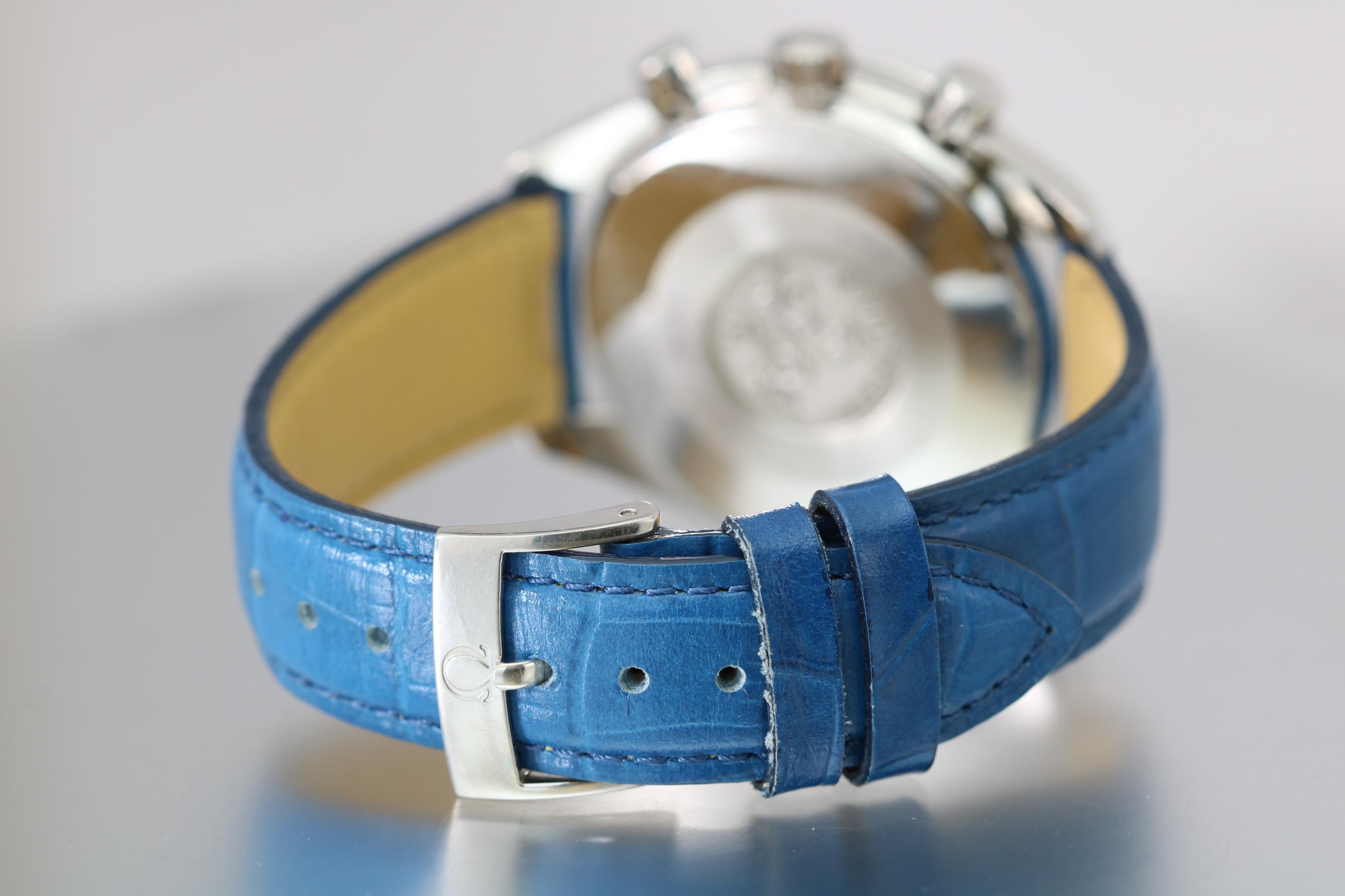 Omega Stainless Steel Speednmaster Schumacher Cart Racing Blue Ref ST 175 0032 1 2