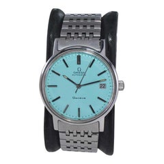 Omega Stainless Steel with Custom Tiffany Blue Dial from the 1970's