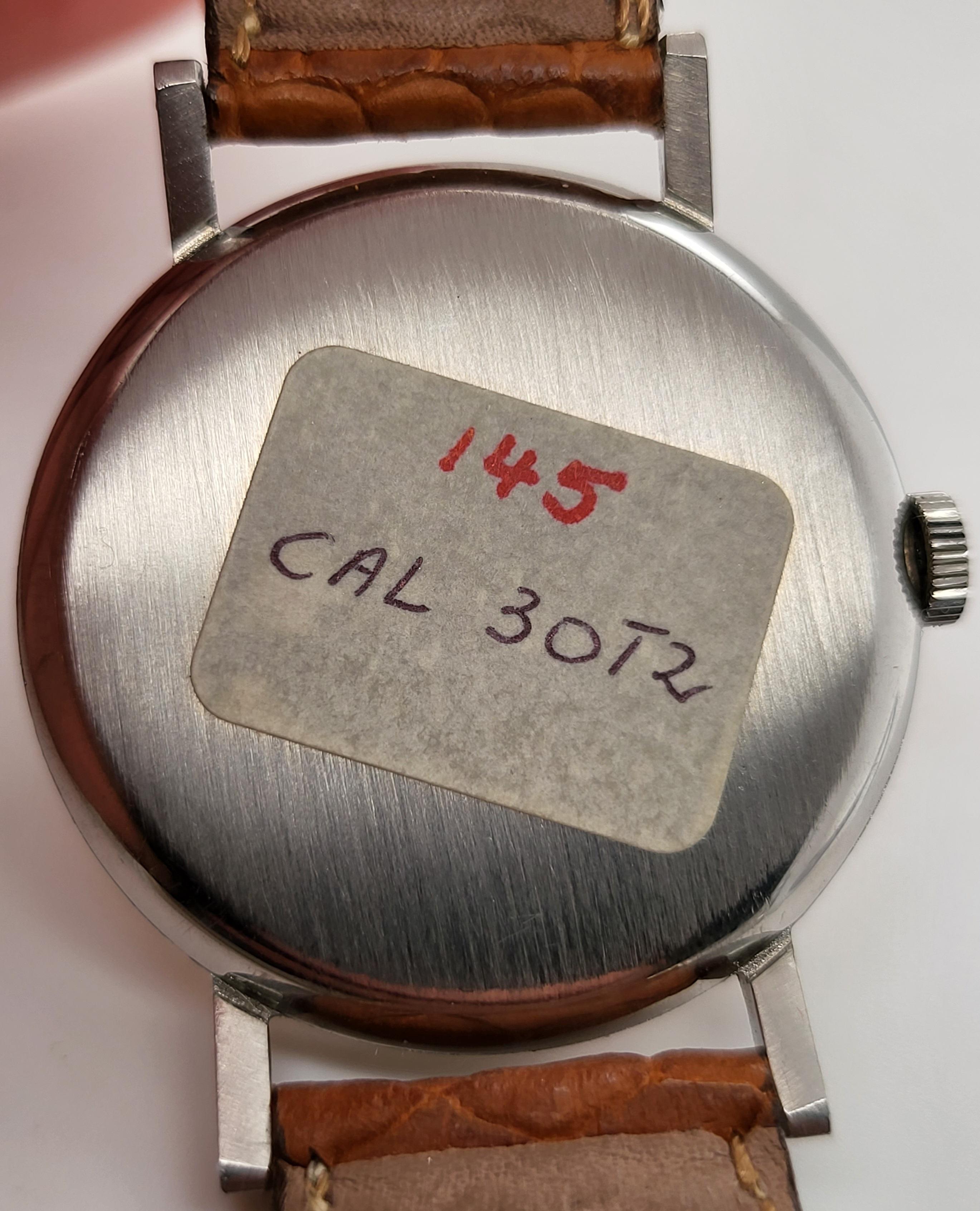 Montre-bracelet Omega en acier inoxydable à remontage manuel, réf. 2390/5, Cal 30T2 en vente 3