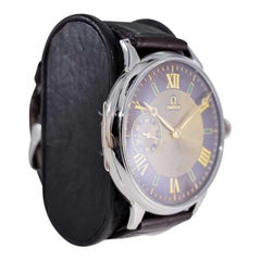 Omega Montre-bracelet surdimensionnée des années 1920 avec cadran exceptionnel