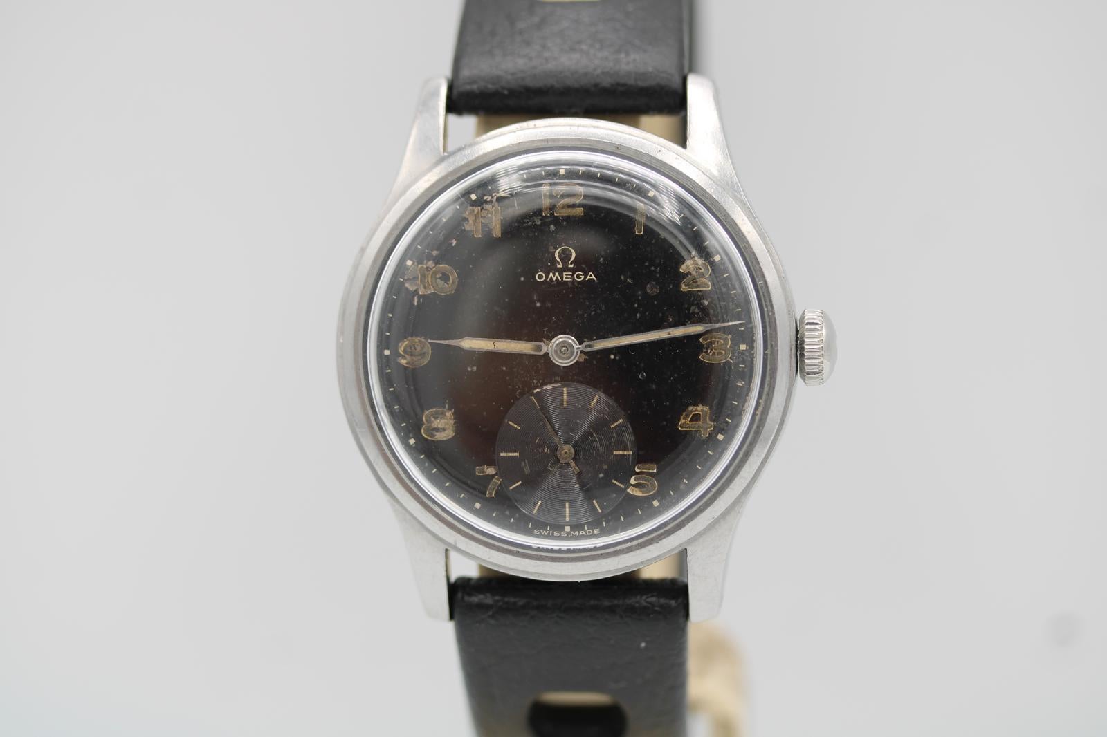Omega Suverän 2400  35mm  Schwedische Militärausgabe  Kal. 30T2  1944 im Angebot 3