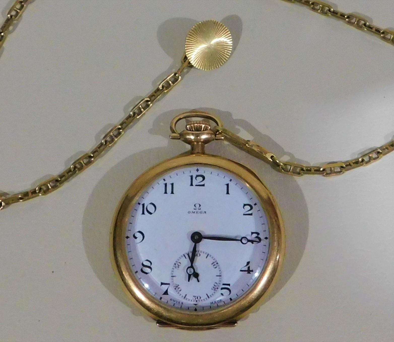 omega pocket watch chain