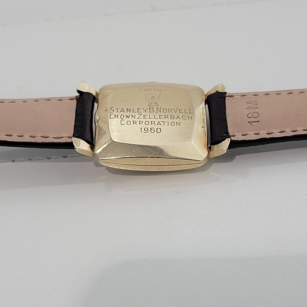 Omega Tank C6254 14k Gold Filled 28mm Mens Vintage Automatic 1950s RA585 For Sale 6