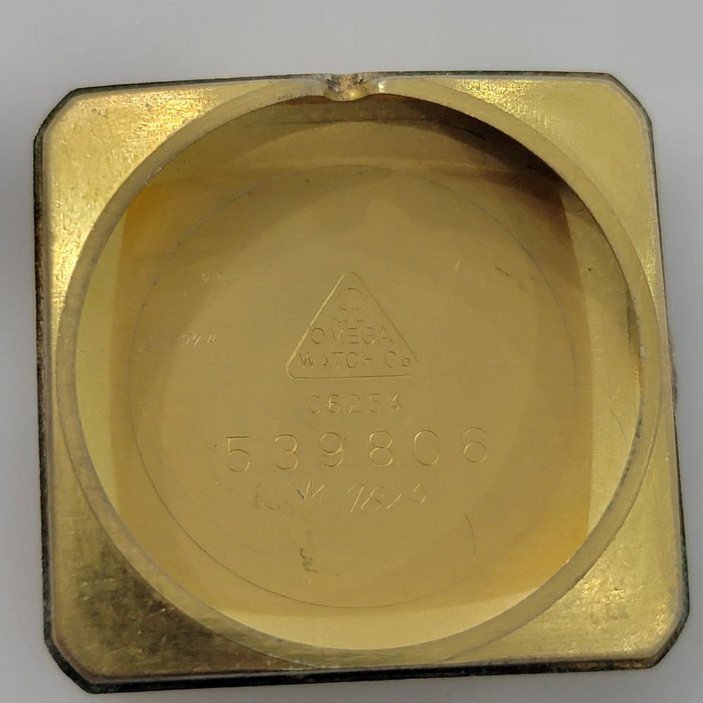 Omega Tank C6254 14k Gold Filled 28mm Mens Vintage Automatic 1950s RA585 For Sale 8
