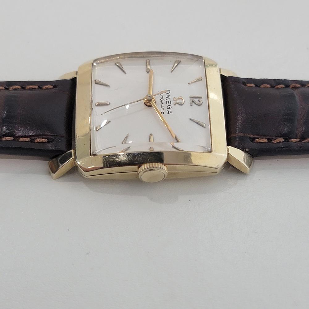 Omega Tank C6254 14k Gold Filled 28mm Mens Vintage Automatic 1950s RA585 For Sale 1