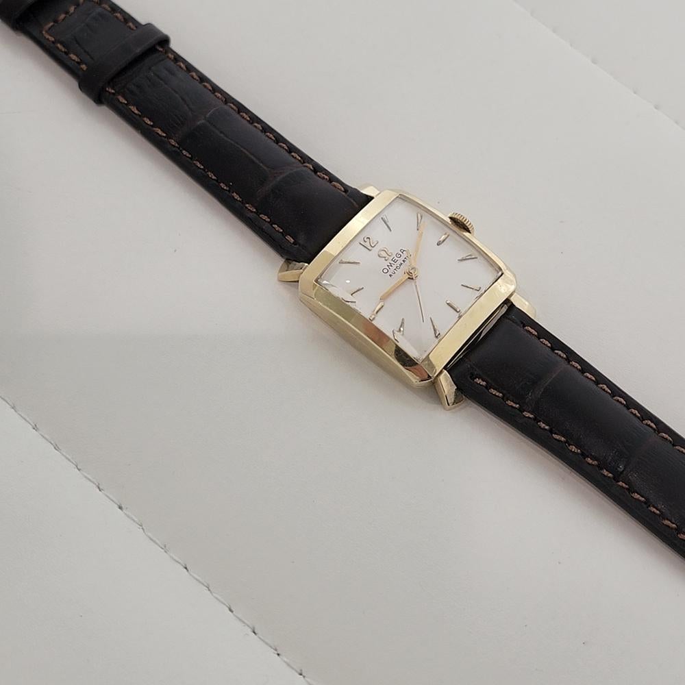 Omega Tank C6254 14k Gold Filled 28mm Mens Vintage Automatic 1950s RA585 For Sale 3