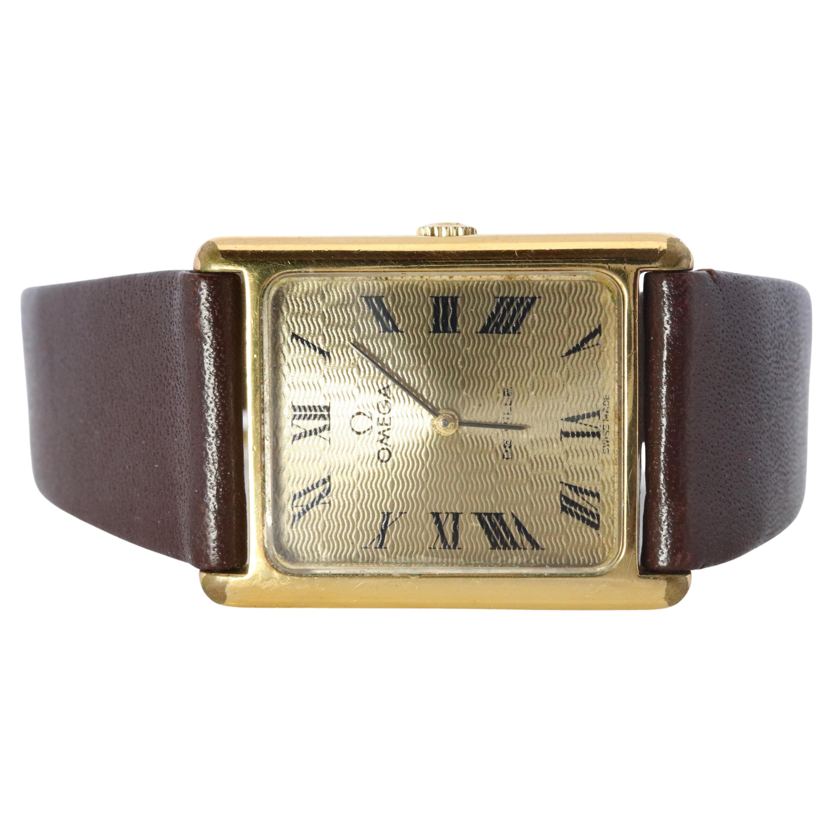 Omega Tank watch. Omega DeVille Tank Mens Stainless Steel GP Windup For Sale