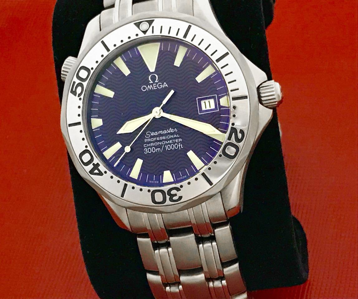 Omega Titanium Seamaster Professional Date Automatic Wristwatch In Excellent Condition In Dallas, TX