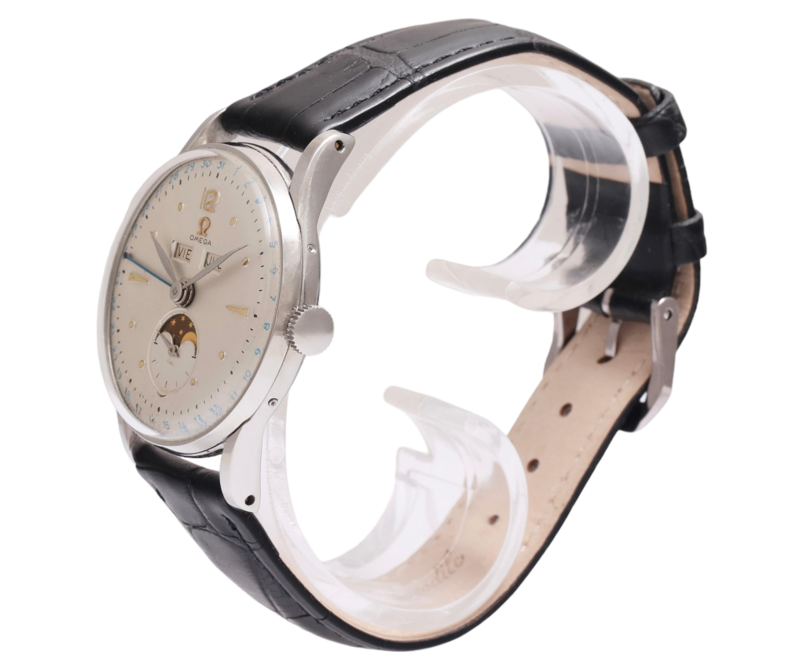 Omega Cosmic Dreifachdatum Mond, Ref 2471, Tagesdatum Mondphase, Sammlerstücke im Angebot 3