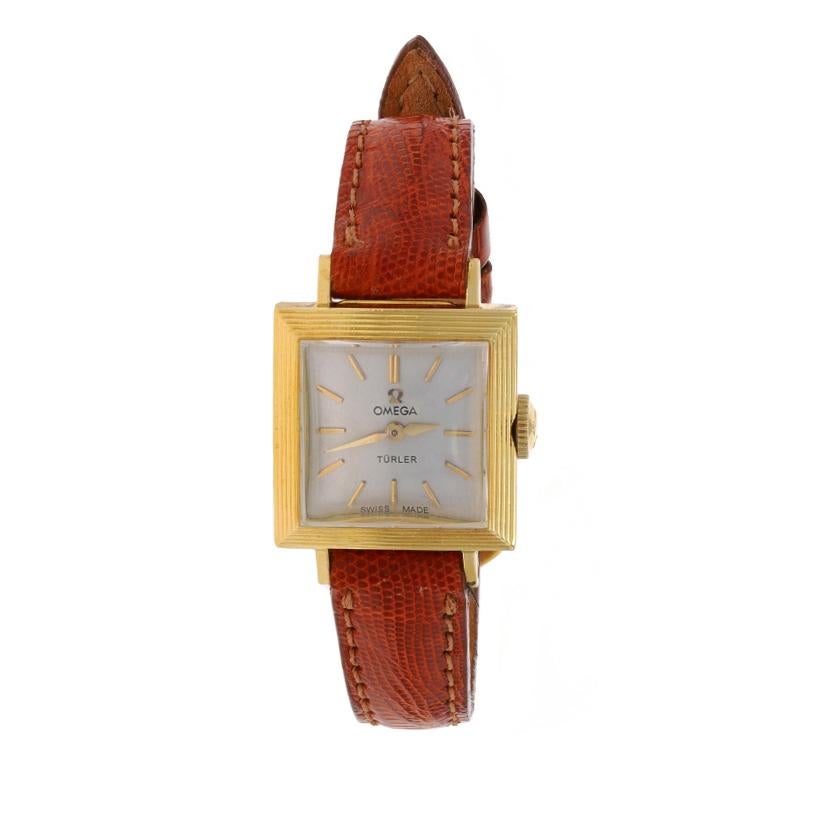 Omega Turler Damenuhr - Gelbgold 18k Mechanische Vintage 1 Yr Garantie im Zustand „Hervorragend“ in Greensboro, NC