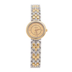 Omega Two-Tone Stainless Steel De Ville Prestige Women's Wristwatch 23 mm