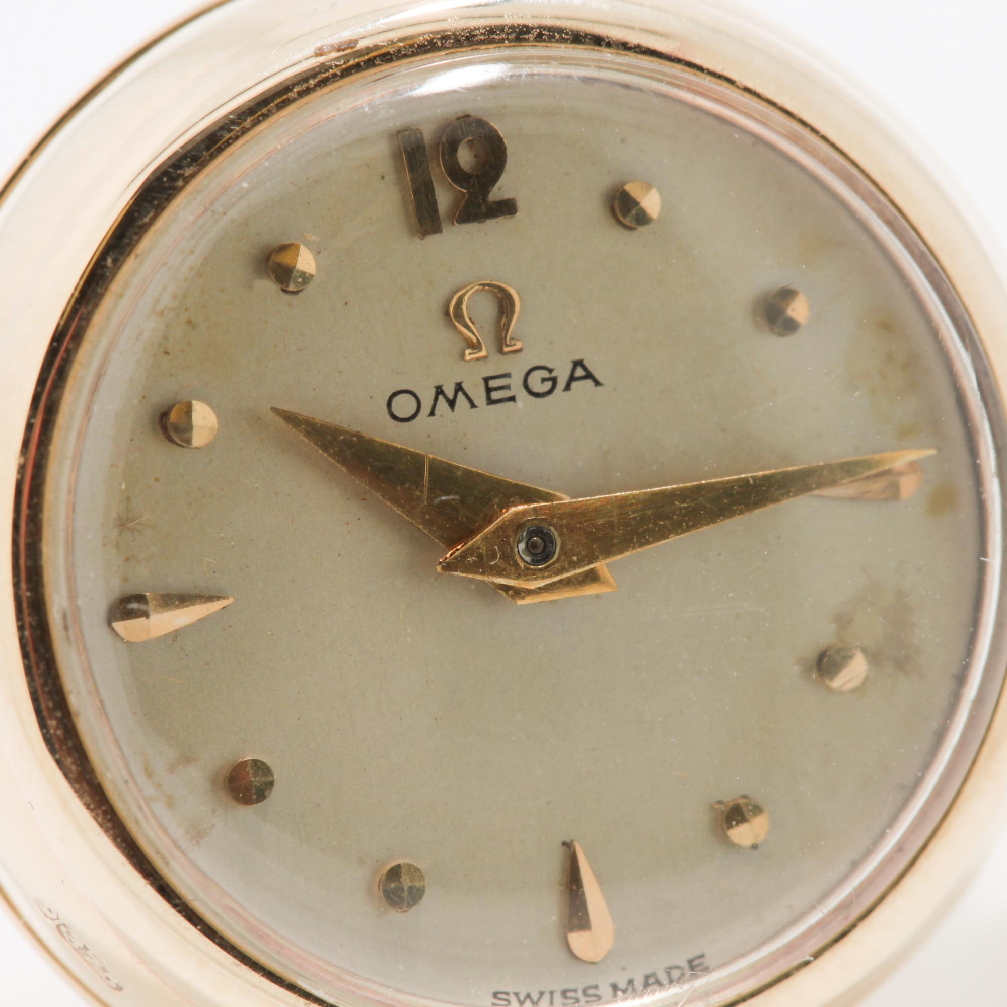 Omega Vintage 9kt Gold Watch Ring, Dennison Case, Birmingham, 1977 2