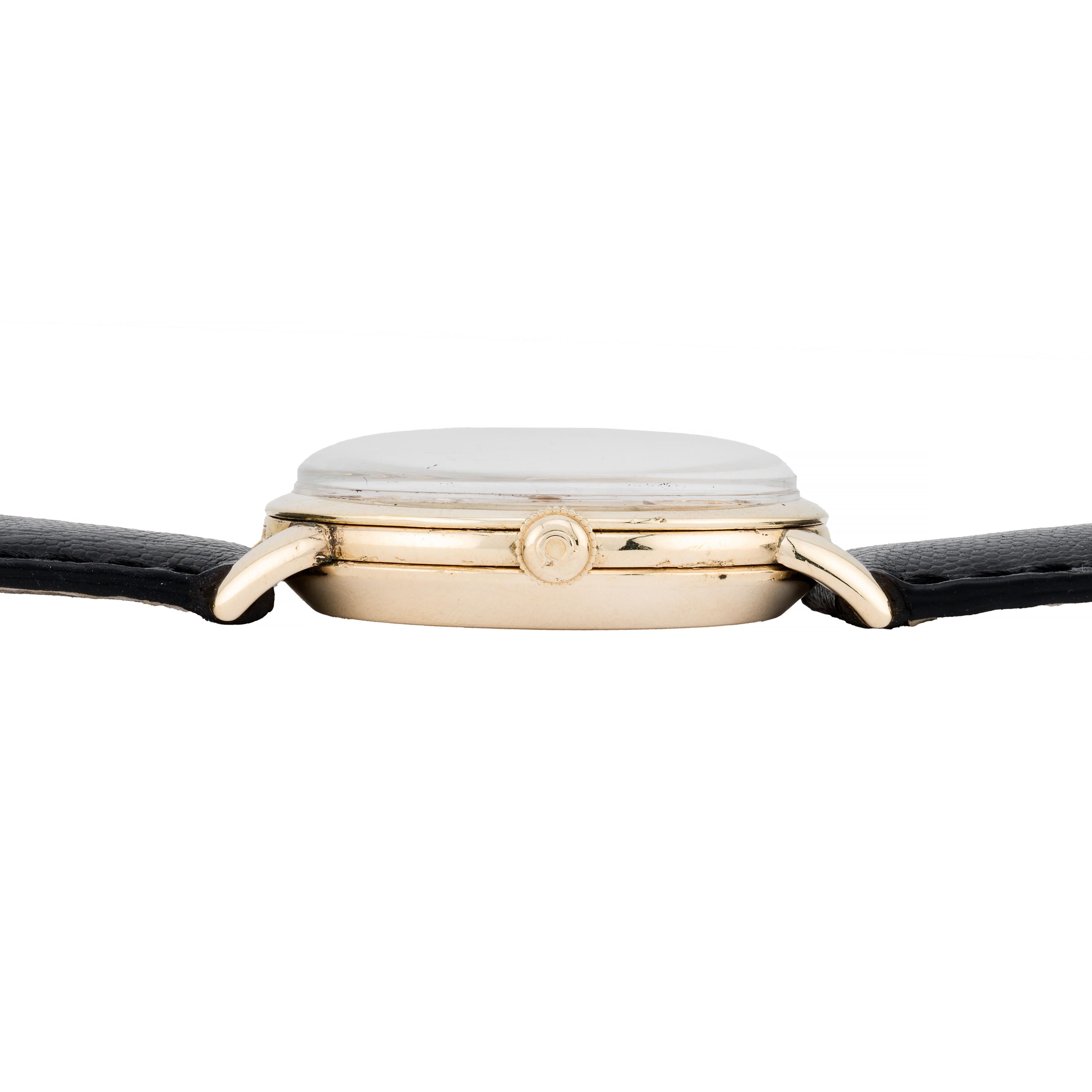  Omega Vintage Bumper Automatic Mens Dress Wrist Watch in Yellow Gold Filled Pour hommes 
