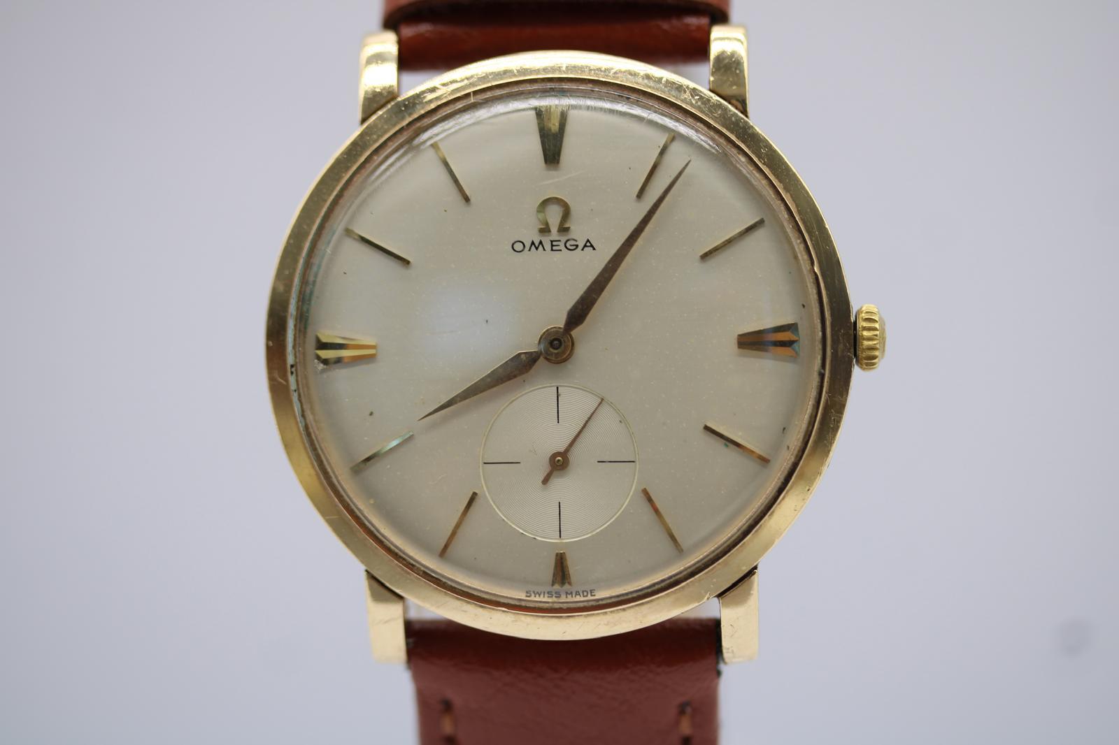 Omega Vintage Calibre 510 de cuerda manual - Oro de 9 ct 1956 en venta 5