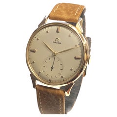 Omega Vintage Rose Gold Large Wrist Watch