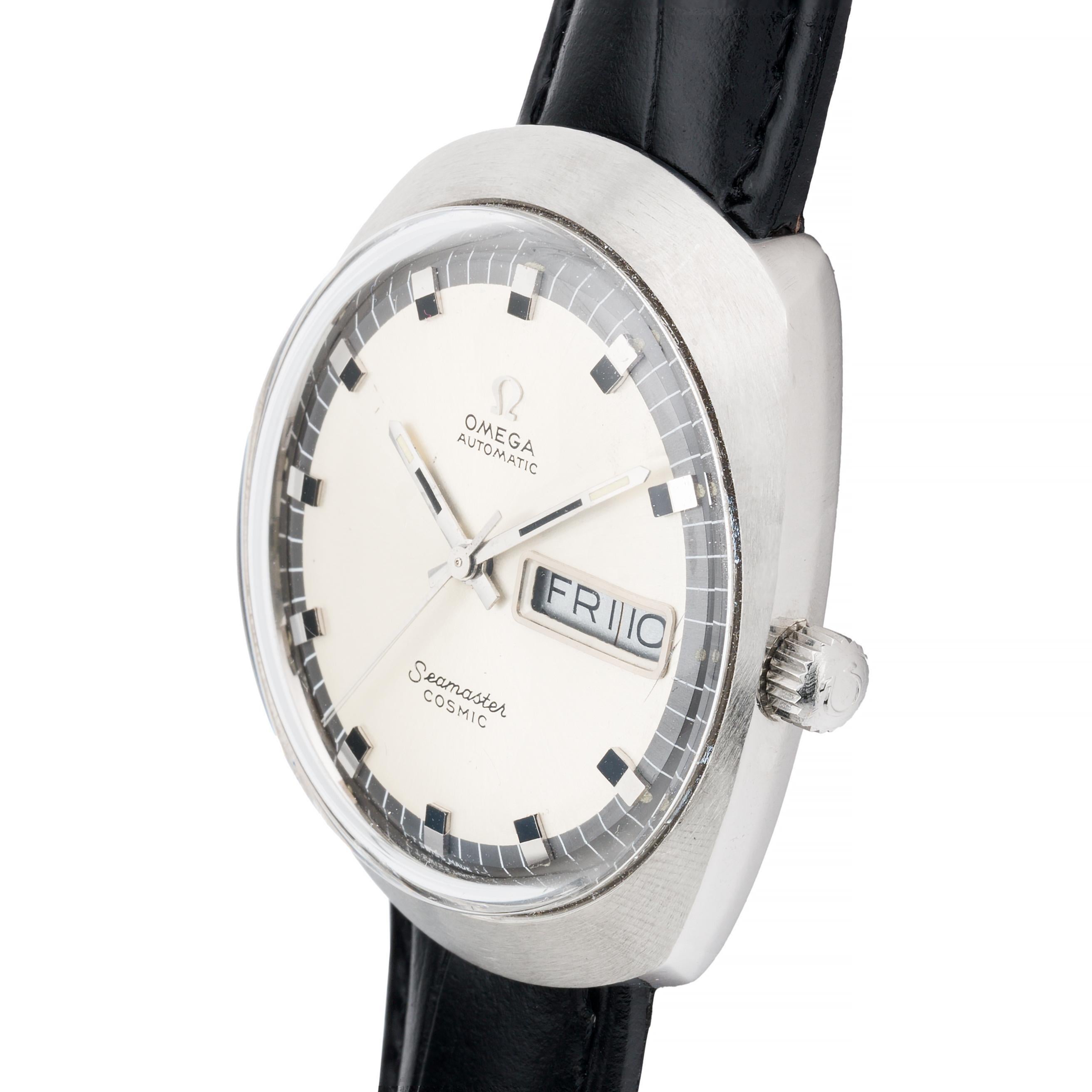 Modern Omega Vintage Seamaster Cosmic Day Date in Stainless Steel