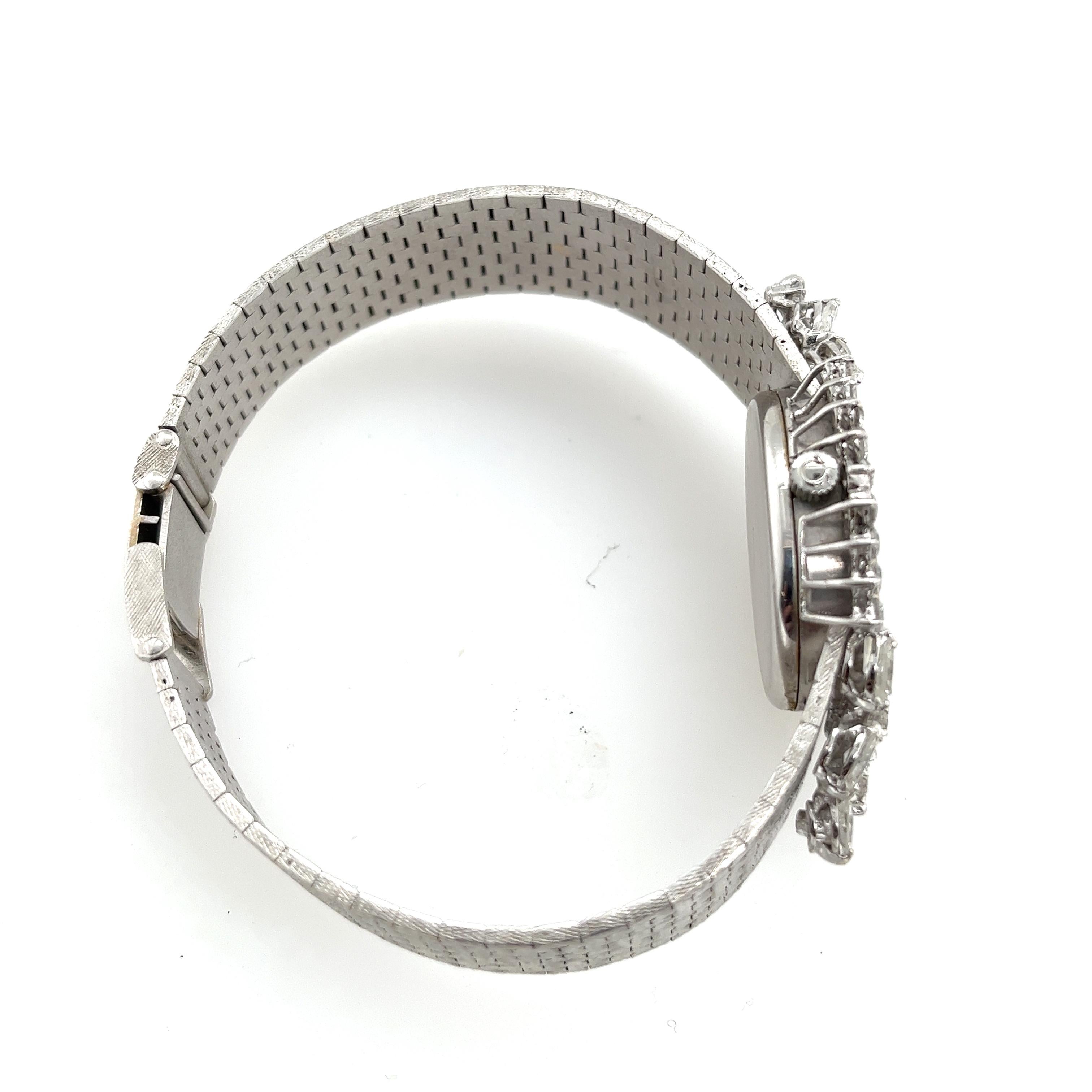 OMEGA Vintage Watch Diamond & 18ct White Gold,  1970's In Excellent Condition In London, GB