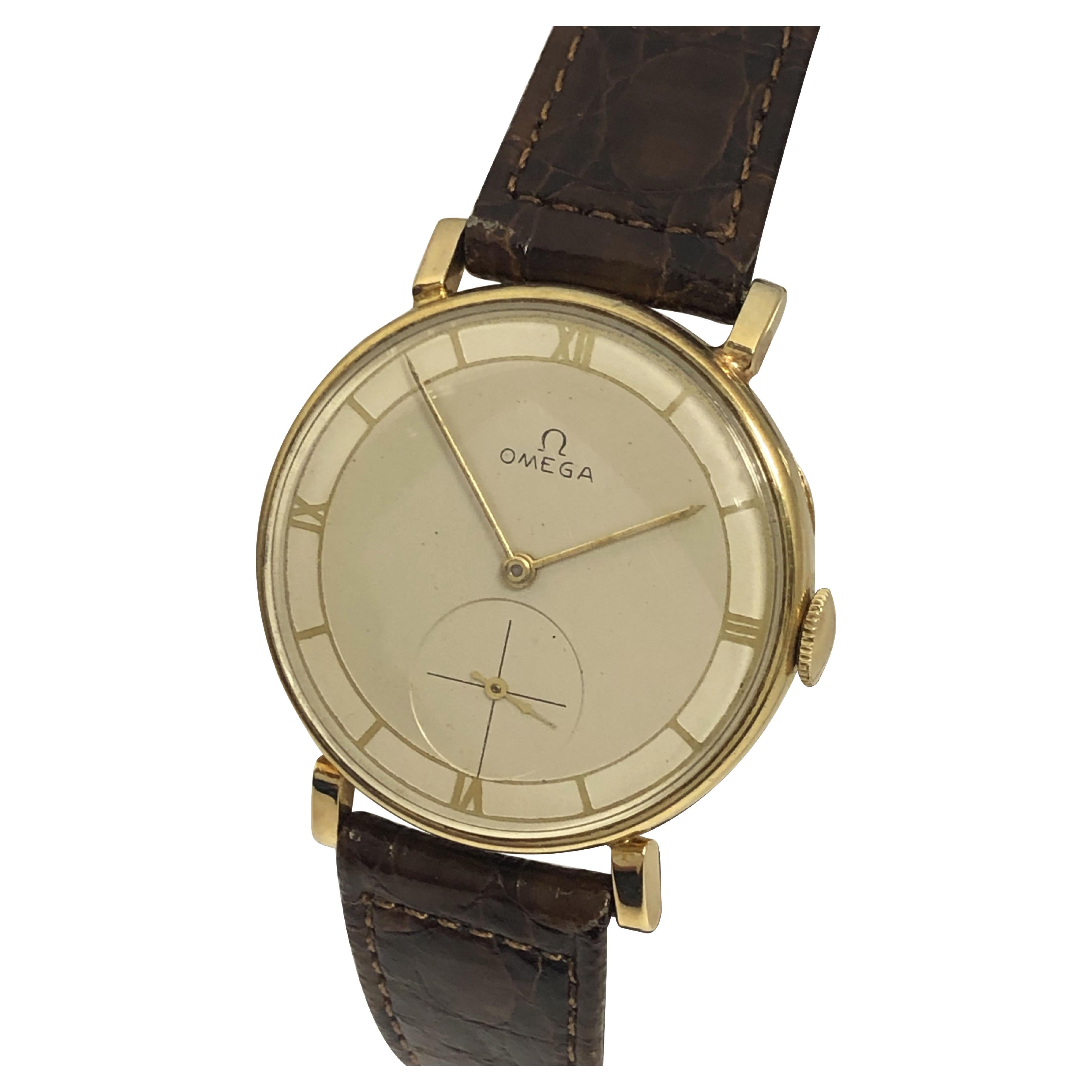 Omega Vintage Gelbgold Mechanische Armbanduhr