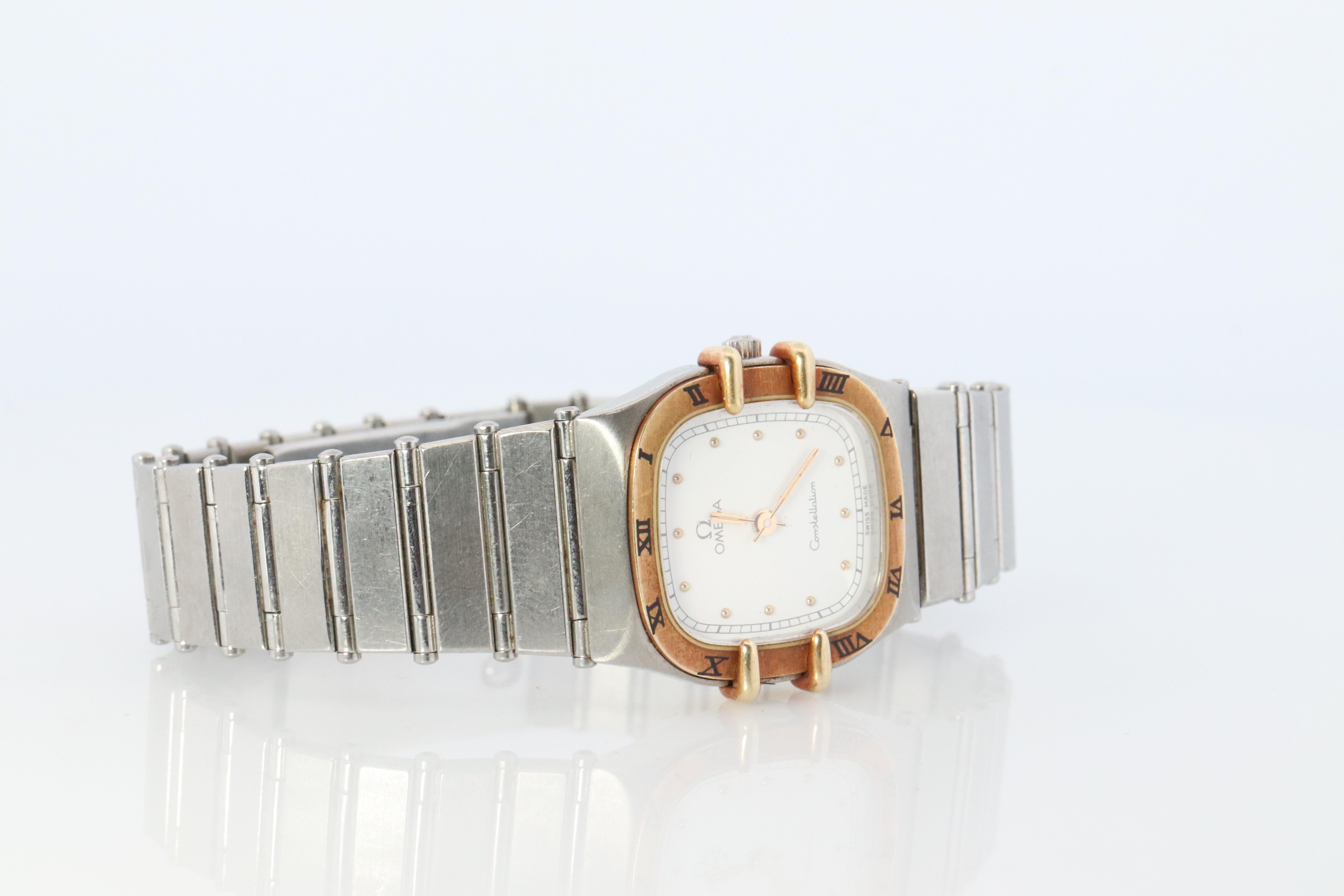 Omega Constellation Véritable Cadran Or


1455 Cal

Acier inoxydable avec lunette jaune 18k

Condit : Très bon état pour l'âge. Usure limitée. Une nouvelle batterie a été installée. 


Détails :
Boîtier de 23 mm
Une nouvelle batterie a été