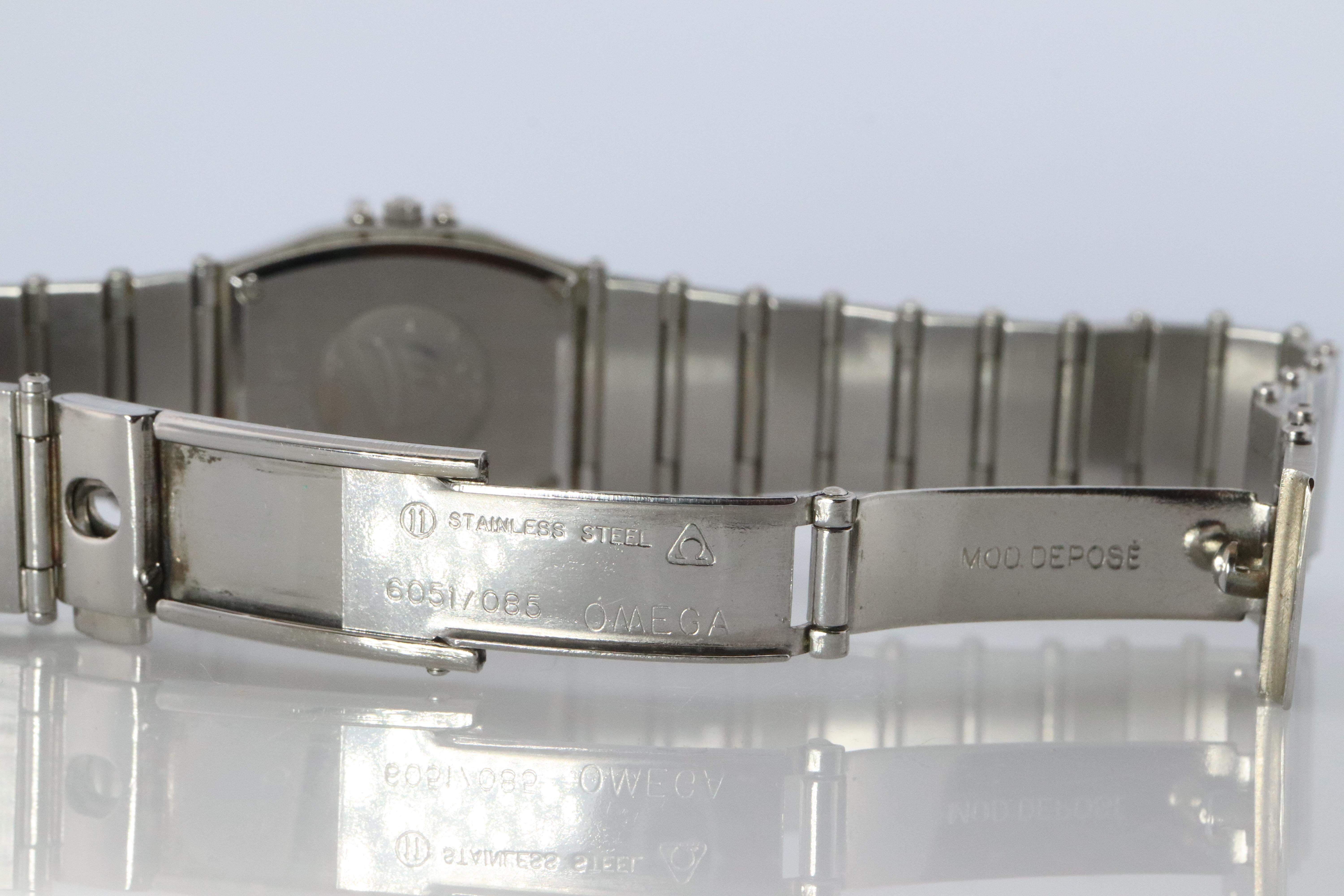 Omega Uhr. Damen Omega 1455 Constellation Barrel Edelstahl im Angebot 5