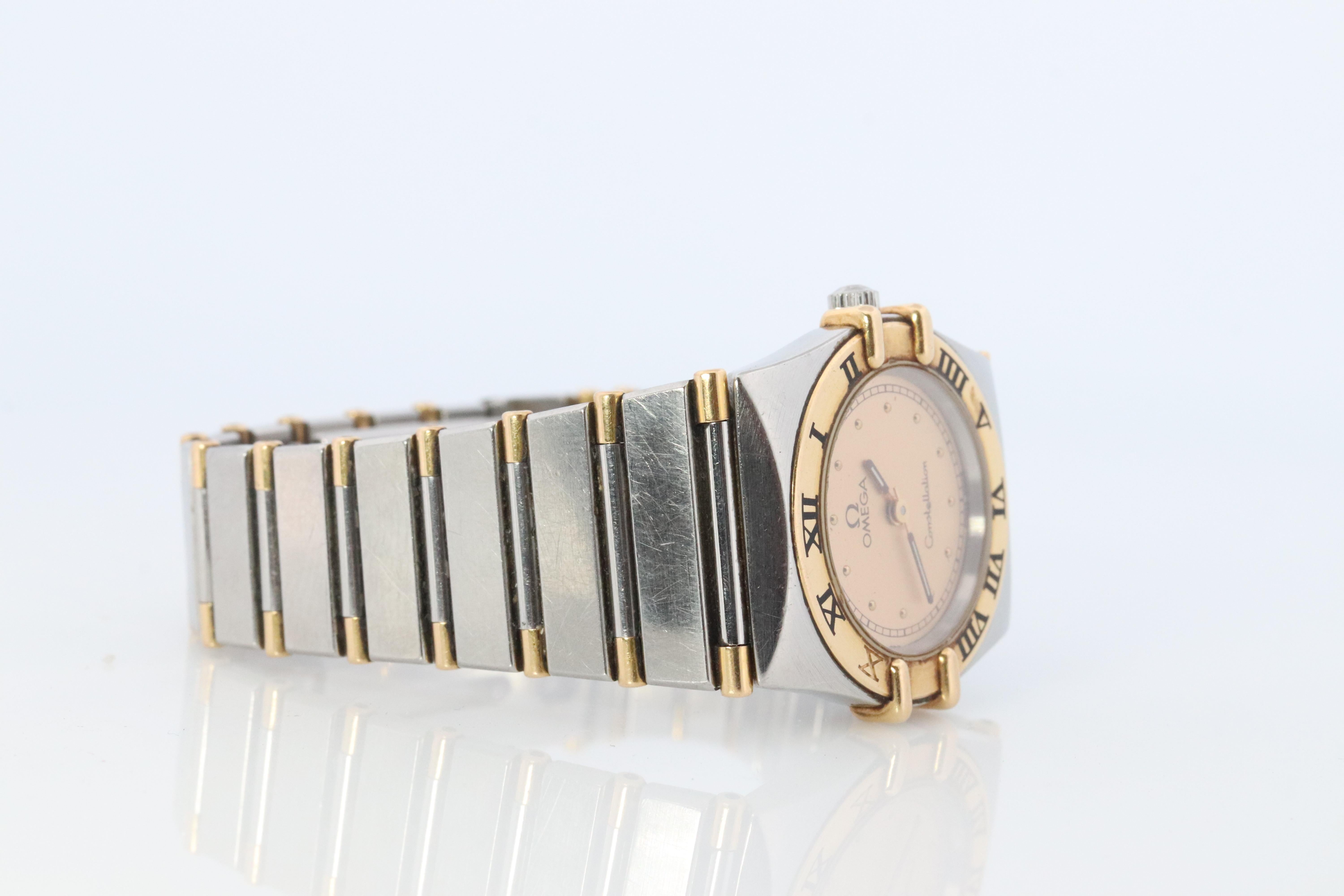 Omega Watch. Ladies Omega  Constellation 18k YG and SS. For Sale 1