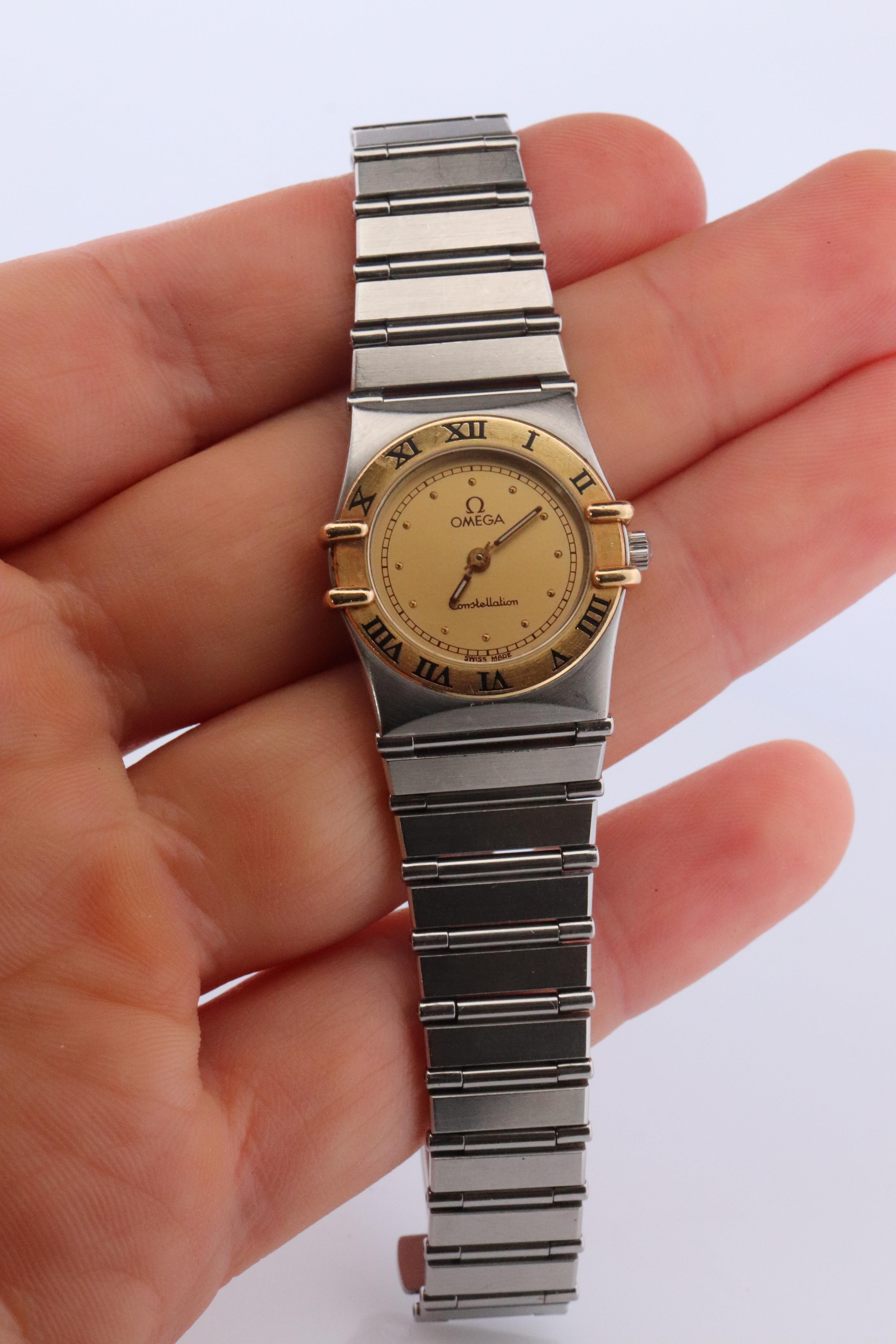 Omega Watch. Ladies Omega  Constellation 18k YG and SS. For Sale 3