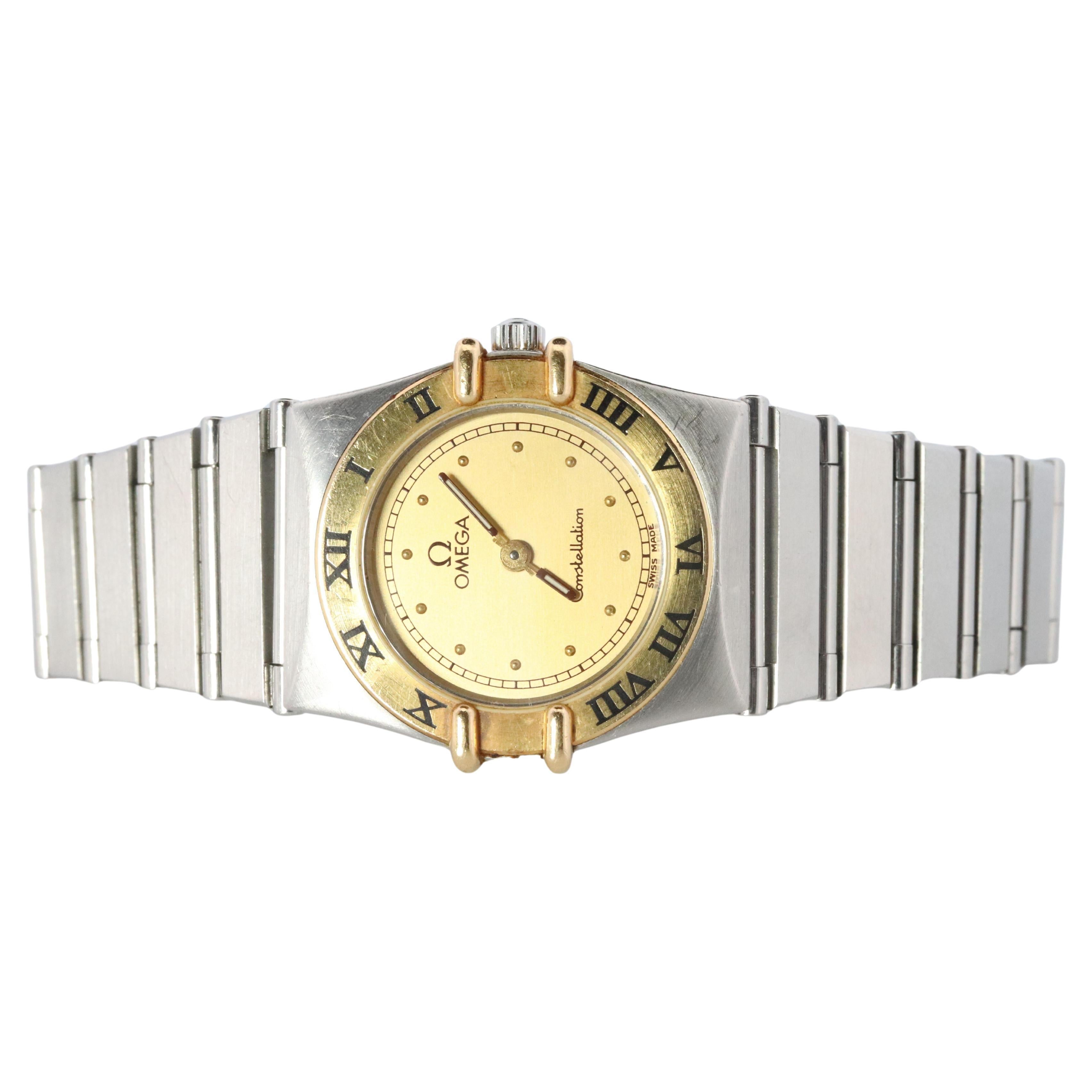 Omega Uhr. Damen Omega  Constellation 18k YG und SS.